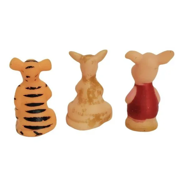 1960 Sears Disney Piglet Kanga Roo Tigger Squeak Squeeze Rubber Toys Taiwan VTG - Picture 3 of 11